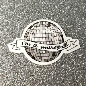 10/$10 Taylor Swift FOLKLORE Waterproof Sticker Mirrorball
